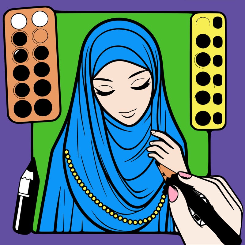 a veiled woman in ramadan
