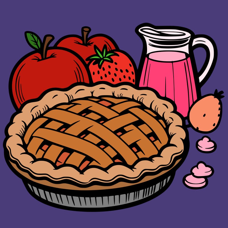 a pie of food