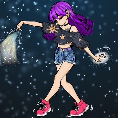 realistic girl danceing