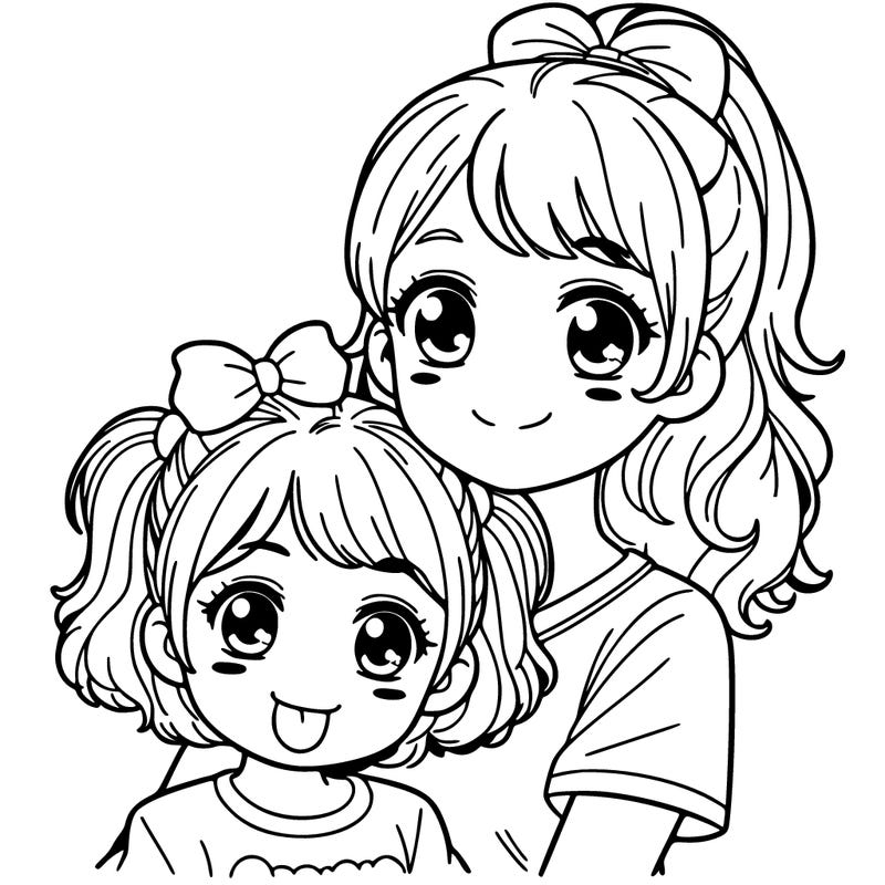 sister and young sister