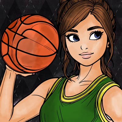 realistic basketball girl