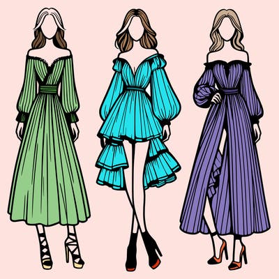 fashion models dresses