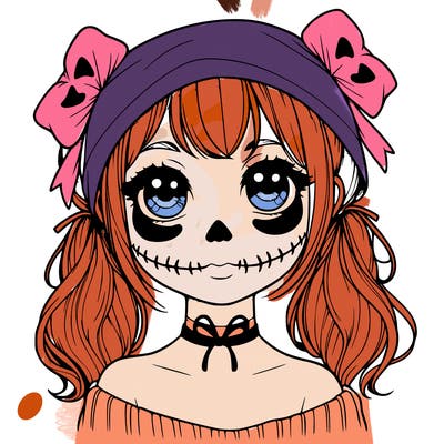 realistic girl halloween