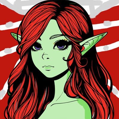 elf girl realistic dark fantasy