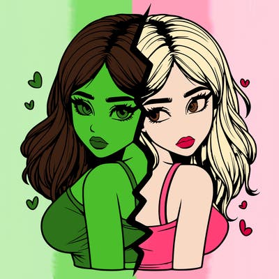 realistic girl split