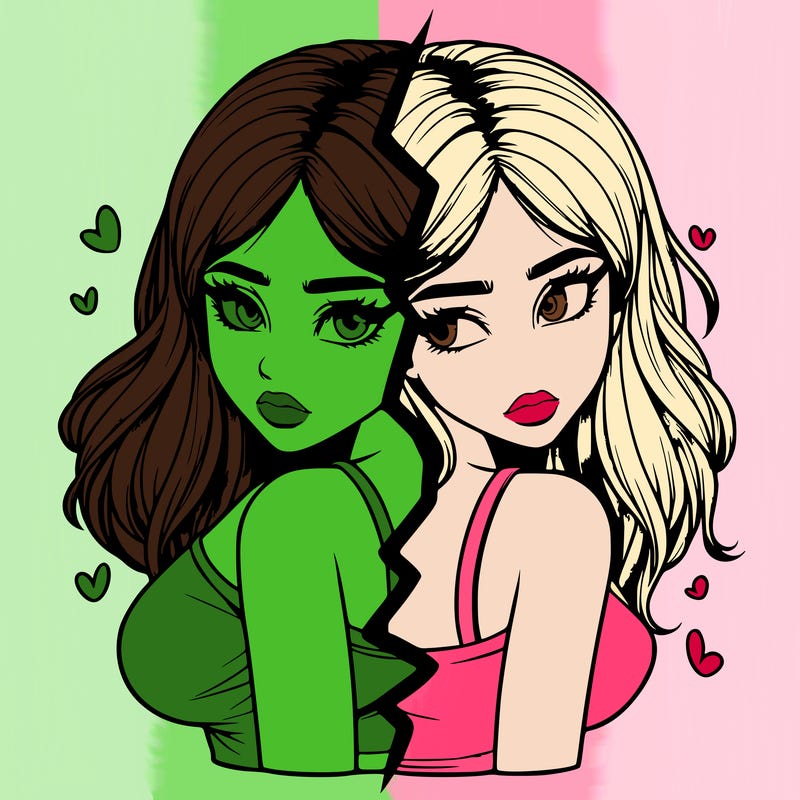 realistic girl split