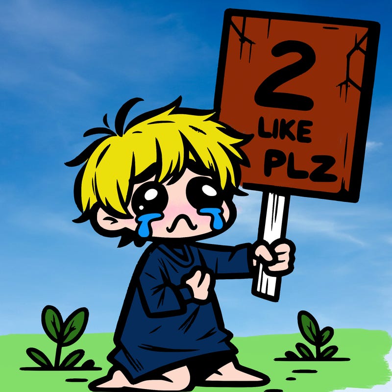 small poor toddler crying with sign that says 2 like plz