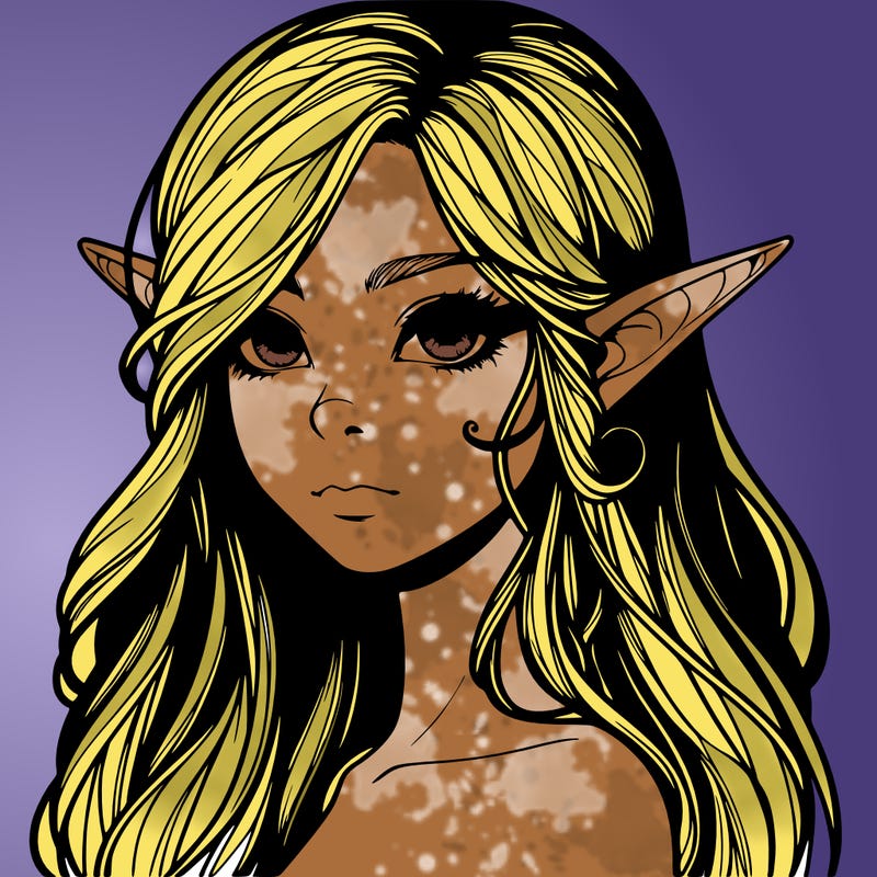 elf girl realistic dark fantasy