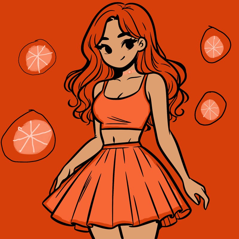 woman in a skirt and crop top