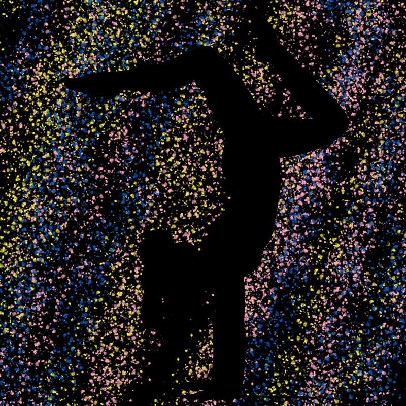 a woman doing a handstand