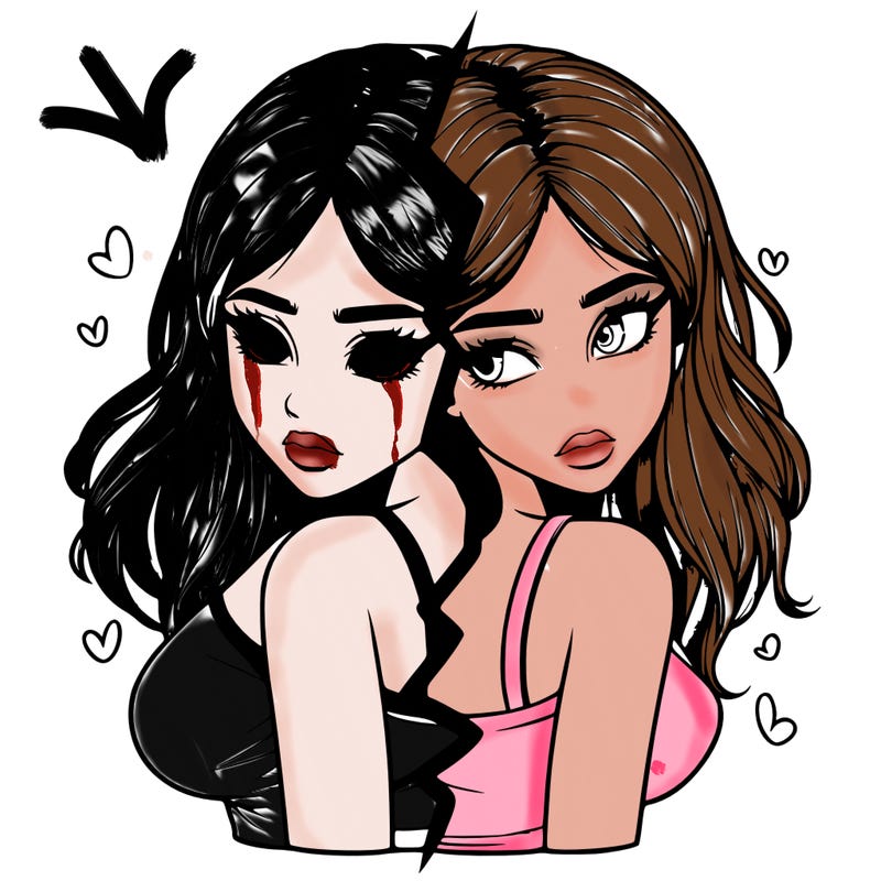 realistic girl split