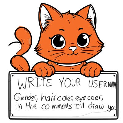 a realistic cat with a blank sign