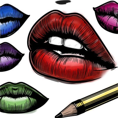 realistic  lips