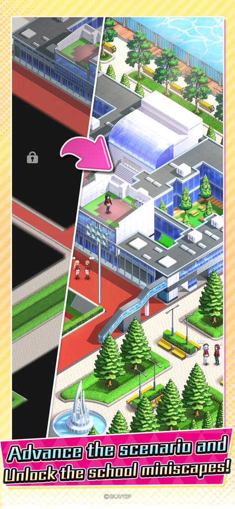 Classroom of the Elite - Isometric school campus map in the Classroom of the Elite game