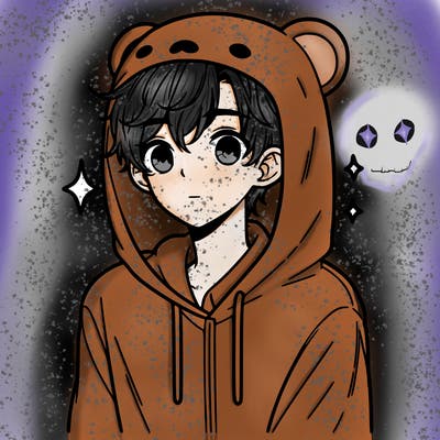 a 17 year old boy in a cute animal hoodie