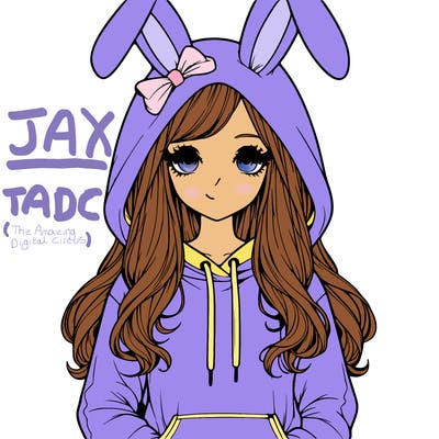 realistic lady in bunny hoodie