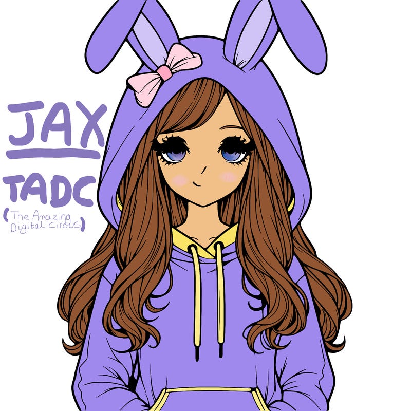 realistic lady in bunny hoodie