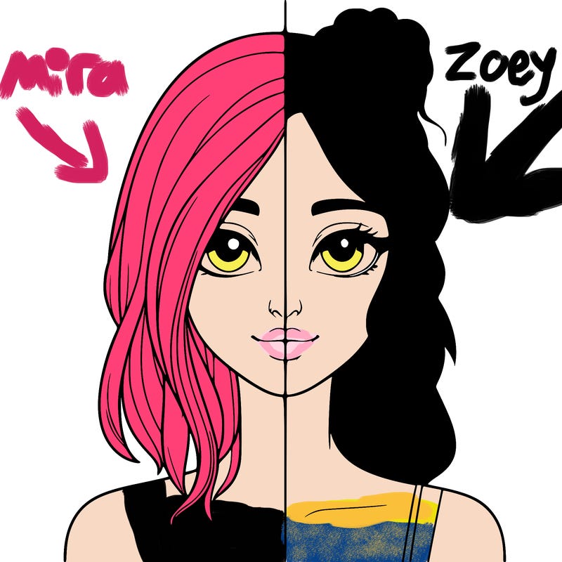 realistic girl split