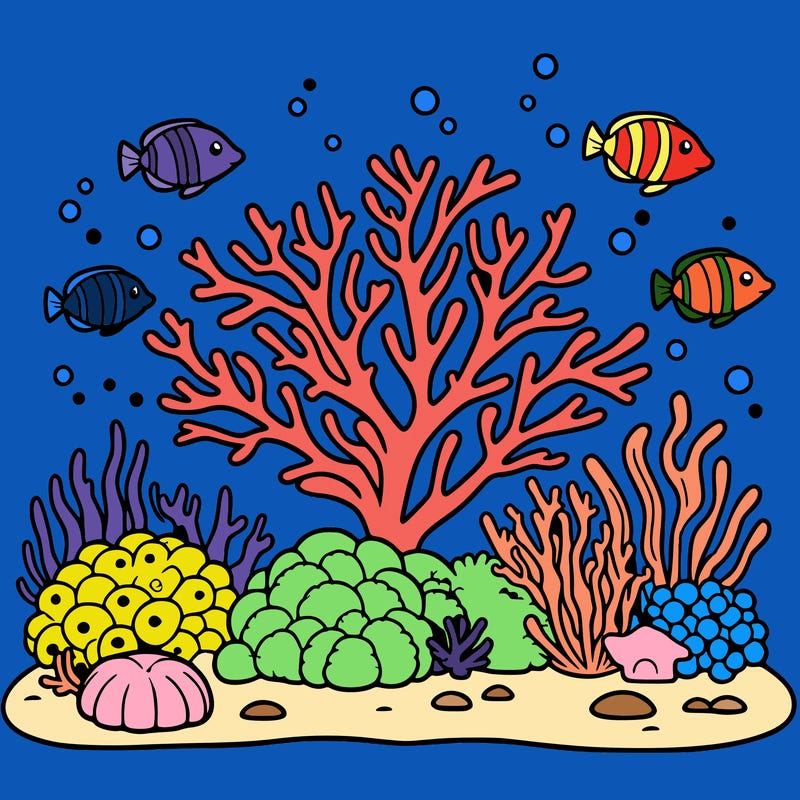 coral-reef out line