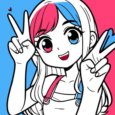 a girl doing peace sign