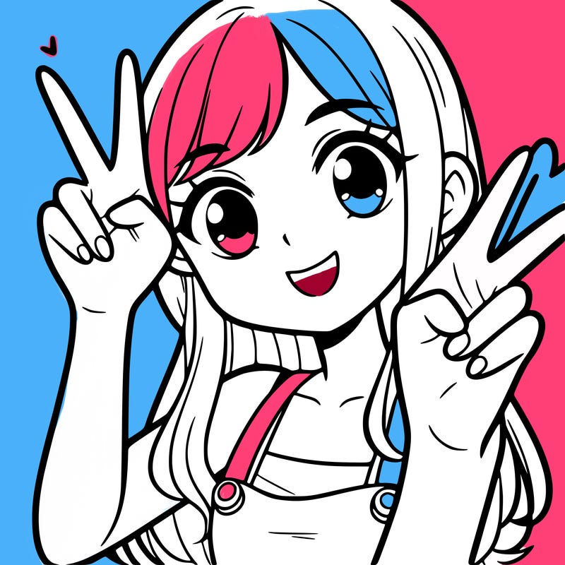 a girl doing peace sign