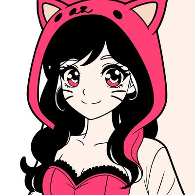 a girl who’s dressed up as hello kitty