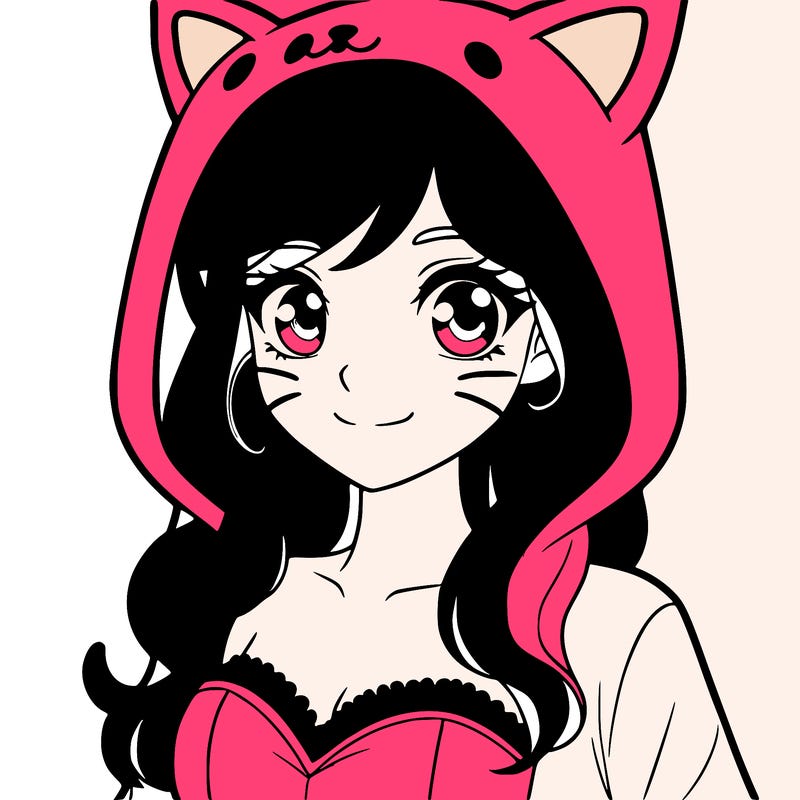 a girl who’s dressed up as hello kitty