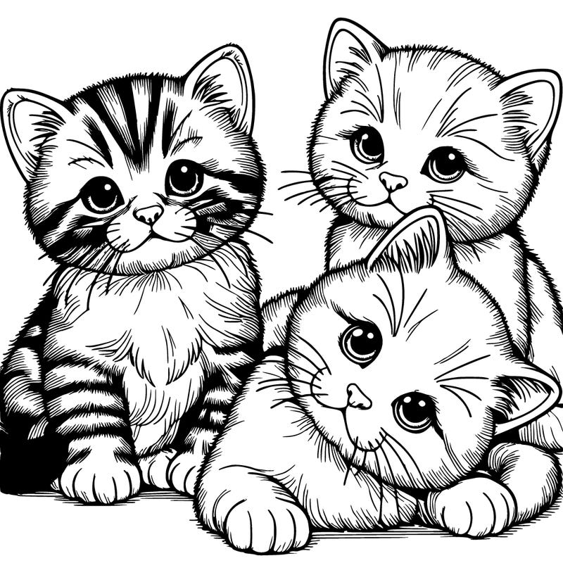 realistic adorable kittens