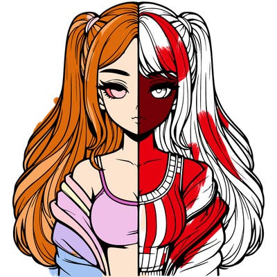 realistic girl split