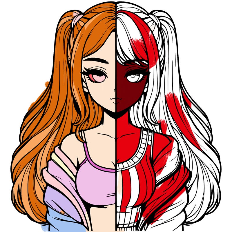 realistic girl split