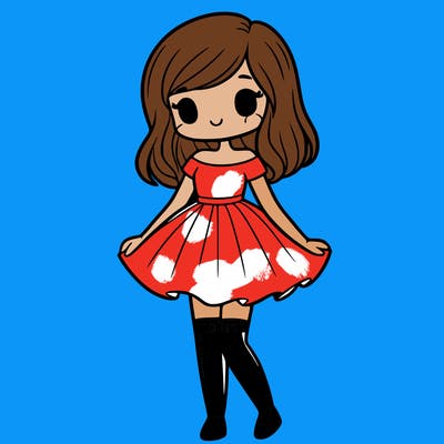 a girl who wears a short dress