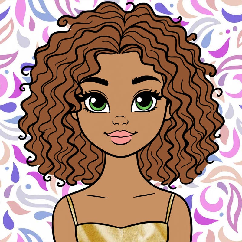 woman with curly hair