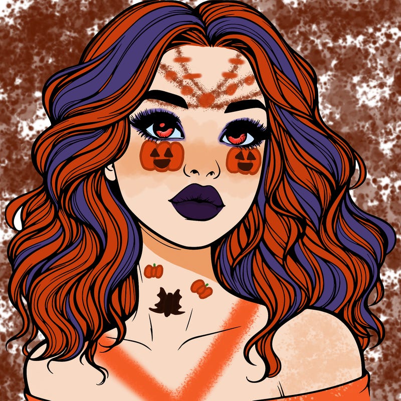 realistic girl with wavy hair and lips
