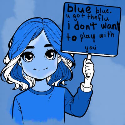 realistic girl holding up a sign