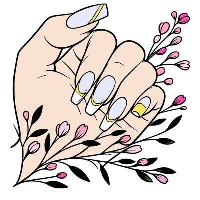 nails with french tip