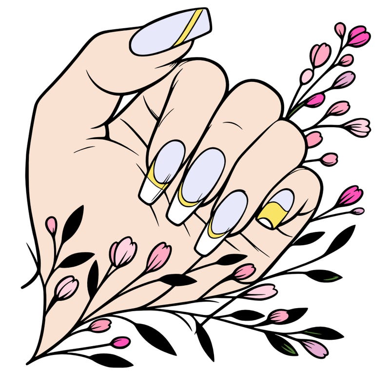 nails with french tip