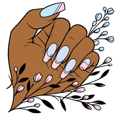 nails with french tip