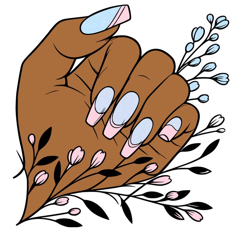 nails with french tip