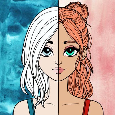 realistic girl split