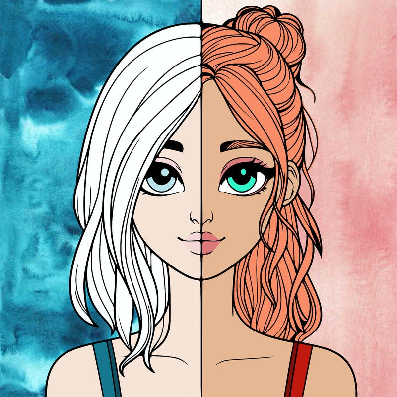 realistic girl split