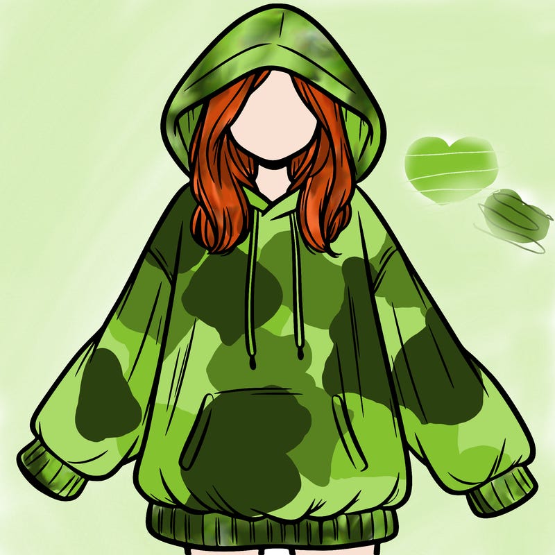 girl in oversized hoodie