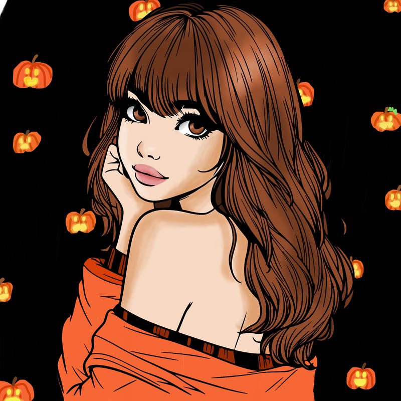 realistic girl with bangs looking over her shoulder