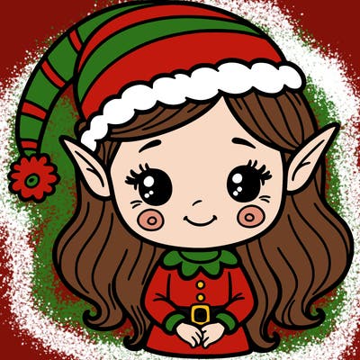 christmas elf girl