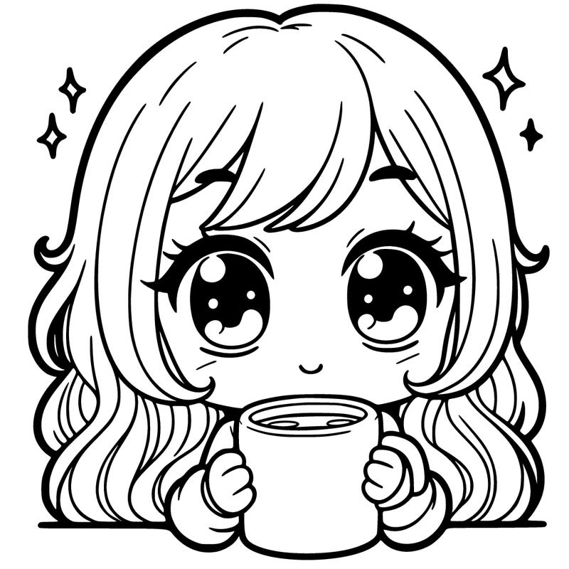 girl drinking coffee