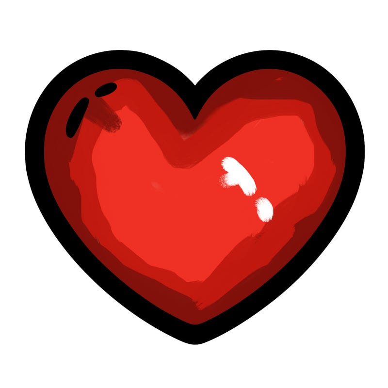 a blank heart