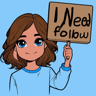 realistic girl holding up a sign