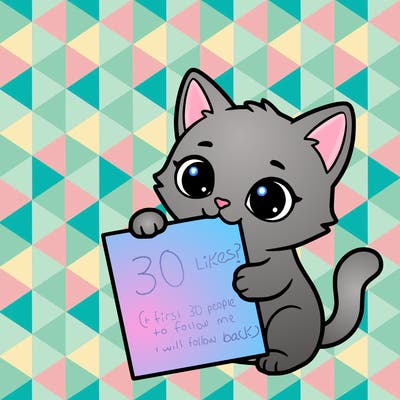 a small cat with a blank sheet of paper in its hand. the cat is sooooooo cute!