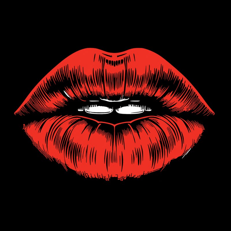 realistic mouth with lips