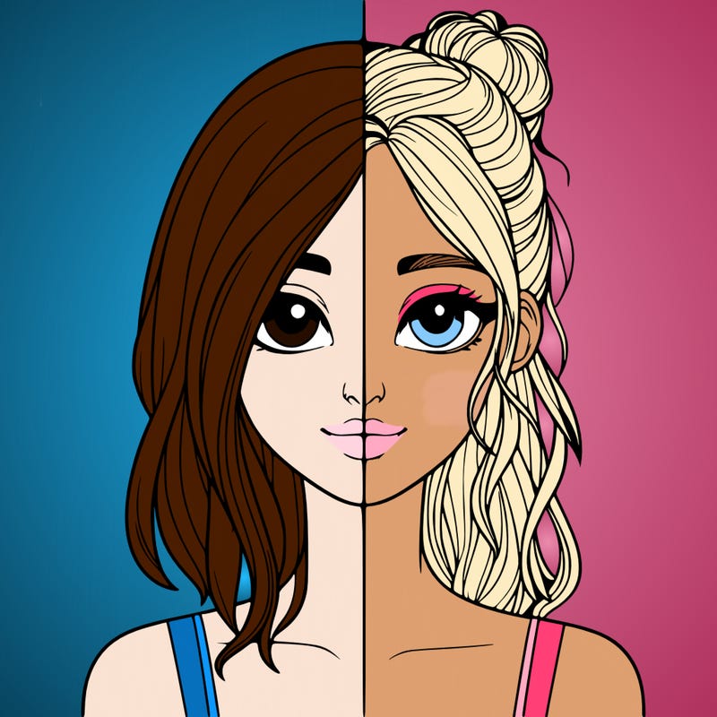 realistic girl split