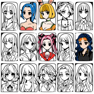 girls that look diffrent anime